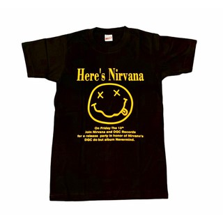 NR140 เสื้อยืดวงร็อค NIRVANA เนอวานา เสื้อวง เสื้อยืดเนวานา เสื้อวินเทจ