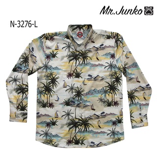 ⚡ ส่งฟรี⚡เชิ้ตแขนยาว งานต่อลาย Mr-Junko N-3276-L  ราคาคุ้มค่าที่สุด