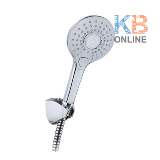 KS-26-213-50 ฝักบัวสายอ่อน ปรับน้ำ 3 ระดับ พร้อมสายสแตนเลส Hand Shower Set 3-functions with Hose Stainless Karat Faucet