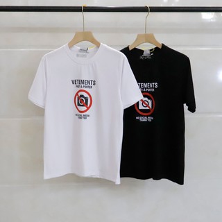 สินค้าพร้อมส่งใหม่ ANTISOCIAL พิมพ์สตรีทแวร์ไม่มีรูปแบบการถ่ายภาพแฟชั่นเสื้อยืดคู่รักเสื้อยืด [M-XXL]