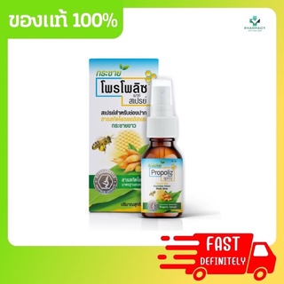 Propoliz Mouth Spray โพรโพลิสูตรกระชายขาว  ขนาด15ml ไม่แท้ยินดีคืนเงิน