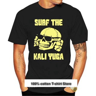 เสื้อยืดโอเวอร์ไซส์ส่งเร็ว เสื้อยืดลําลอง ผ้าฝ้าย พิมพ์ลาย Surf The Kali Yuga แฟชั่นสําหรับผู้ชายS-3XL