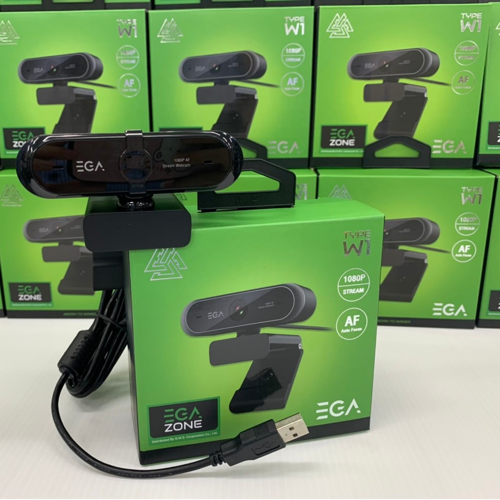 กล้องเว็บแคม Webcam Camera EGA TYPE W1 1080P Full HD USB 2.0 ประกัน 1ปี