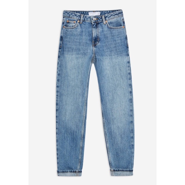 topshop mid blue mom jeans