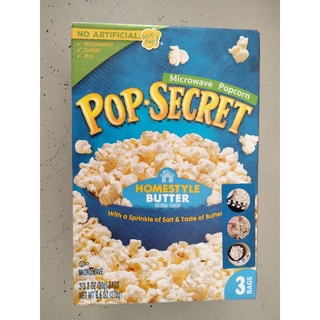 Pop Secret Home Style Popcorn เมล็ดข้าวโพดดิบรสเค็มและรสเนย 270 กรัม