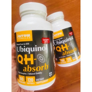 Kaneka Ubiquinol™ QH-Absorb 100 mg 120 Softgels (Jarrow Formulas) ยูบิควินอล ช่วยโรคหัวใจ  ชลอความแก่ ผิวเต่งตึง