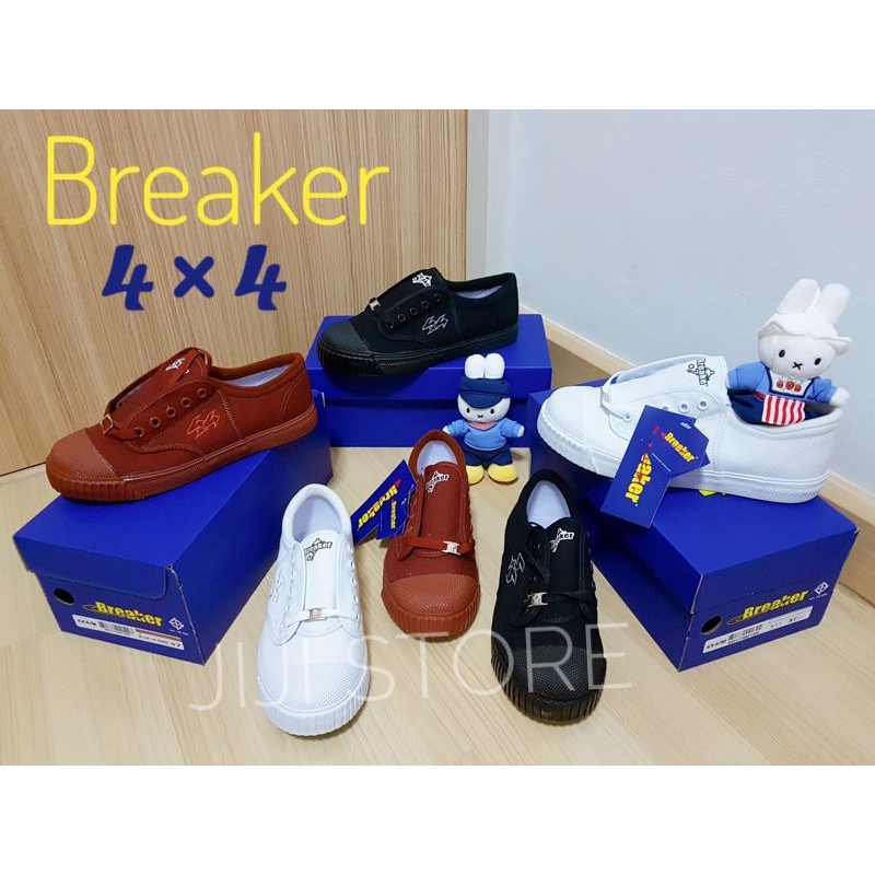 🔥รุ่น 4×4🔥รองเท้าผ้าใบนักเรียน [ Breaker ] รุ่น 4×4 Size : 31 - 47