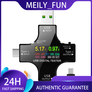 Ma 2 In 1 Type C Usb Tester พร้อมหน้าจอ Lcd Ips Usb โวลต์มิเตอร์แอมมิเตอร์แอมมิเตอร์ทดสอบแรงดันไฟฟ้า Bt พร้อมตัวเชื่อมต่อ App