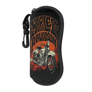 Harley-davidsons เคสแว่นตากันแดด นีโอพรีน แบบนิ่ม มีซิป น้ําหนักเบา พร้อมคลิปหนีบเข็มขัด