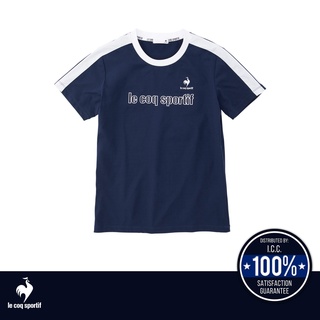 le coq sportif เสื้อเทรนนิ่ง ออกกำลังกาย ผู้หญิง สีกรม (T-shirt, เสื้อยืด, เสื้อออกกำลังกาย, lecoq, เลอค็อก)