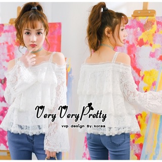 Princesses White Lace Pretty Blouse