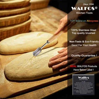 Walfos ตะกร้าหมัก แบบแบน ชั้นหวายธรรมชาติ พร้อมซับใน ผ้าลินิน ตะกร้าเก็บขนมปัง พร้อมตะกร้าหมักผ้า