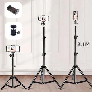 【พร้อมส่ง】Live Tripod Selfie Stand ขาตั้งมือถือ ขาตั้งไฟ (สูง 2.1 เมตร + คลิป PTZ)