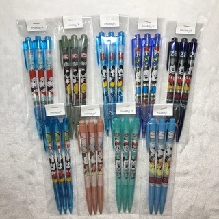 Update (9-04-2026) ปากกาลูกลื่นหมึกน้ำเงิน 0.38 แพ็ค 3 ด้าม ลาย Mickey ราคาแพ็คละ 35 - 41 บาท