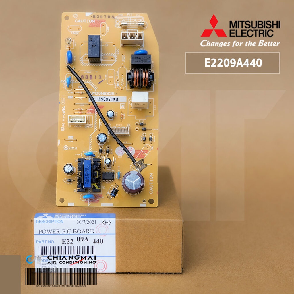 E2209A440 แผงวงจรแอร์ Mitsubishi Electric แผงบอร์ดแอร์มิตซูบิชิ บอร์ดคอยล์เย็น รุ่น MS-GN09VF, MS-GN