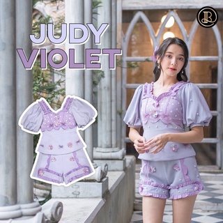 #O77 JUDY VIOLET : BLT BRAND: เซ็ตกางเกงสีม่วงพาสเทล