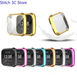 8 Colors Soft Tpu Watch Case Cover Screen Protector Watch Shell Smartwatch Accessories For Fitbit Versa Lite Band