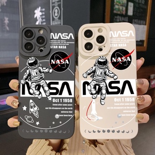 เคสป้องกันโทรศัพท์มือถือ ลายนักบินอวกาศ NASA ขอบสี่เหลี่ยม สําหรับ VIVO Y15A Y15S T1 5G T1X Y02S Y21S Y21A Y21S Y33S Y12S Y11S Y12A Y01 Y1S Y20s Y20A