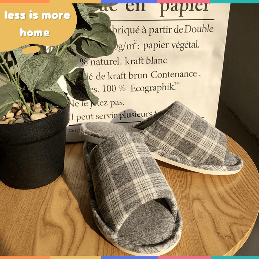 (คุณภาพดี)รองเท้าสลิปเปอร์คุณภาพดี พื้นนุ่ม หนา ผ้าคอตตอน Slipper รองเท้าใส่ในบ้านสไตล์มินิมอล