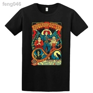 ☼Sanderson Sisters เสื้อยืดคลาสสิก Retro hocus pocus ฮาโลวีนภาพยนตร์แรงบันดาลใจ TEE Men s เสื้อผ้าหลวมรอบคอ