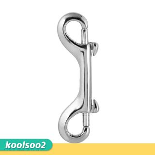 Stainless Steel Diving Double End Bolt Snap Buckle Metal Clip Silver