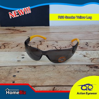 Action Eyewear รุ่น R68 Smoke Yellow Leg แว่นตานิรภัย, แว่นกันแดด2020, แว่นตากันUV, แว่นกันแดด,***แถมซองผ้าใส่แว่นฟรี***