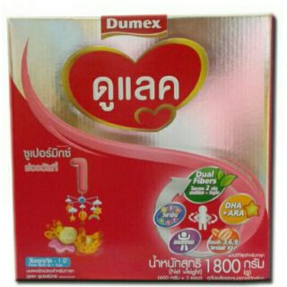 Dumex นมผง ดูเม็กซ์ ดูแลค  สูตร1ขนาด 1800 กรัม ซูเปอร์มิกซ์