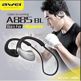 AWEI หูฟังบลูทูธ Bluetooth Sports Stereo Headset รุ่น A885BL