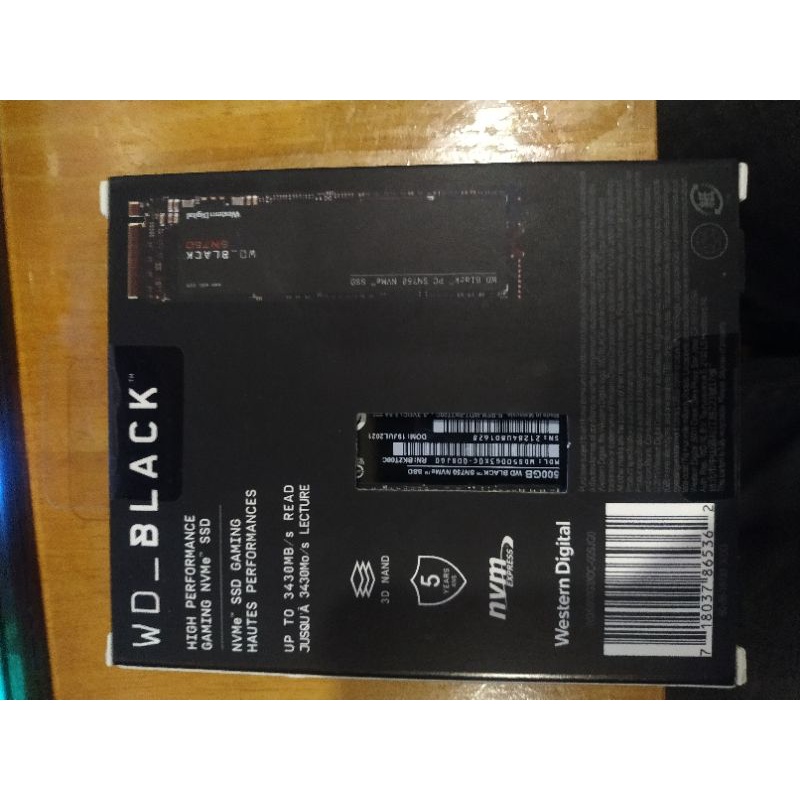 ขาย WD BLACK SN750 Nvme M.2 2280 500gb