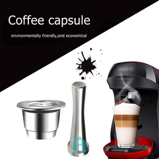 แคปซูลกาแฟสแตนเลสนํากลับมาใช้ใหม่ได้ + Tamper สําหรับ Nespresso