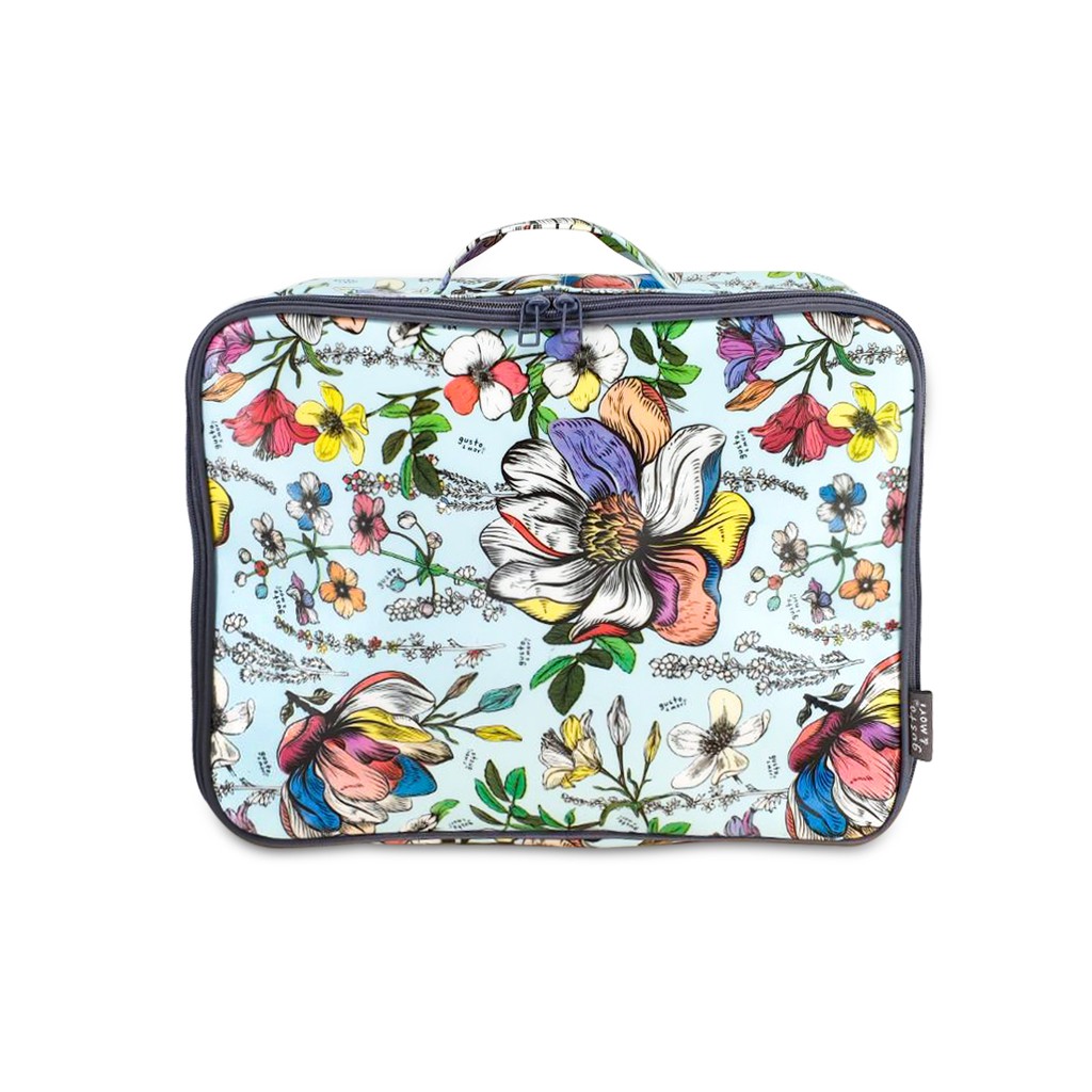 gusto&amp;mori กระเป๋าจัดระเบียบขนาดใหญ่ สำหรับใส่ในกระเป๋าเดินทาง ลาย  ฺBlue Blossom