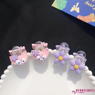 DEMQ-Mini Hair Claw, Cute Cartoon Fox/Flower Pattern Barrette Ponytail Holder Hair Accessory for Women Girls