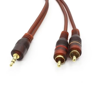 【1.5m/3m/5m/10m】3.5mm to 2 RCA audio cable, for phone, headphone, speaker black 3.5mm Jack stereo to 2 RCA Male Aux Audio Cable Wire