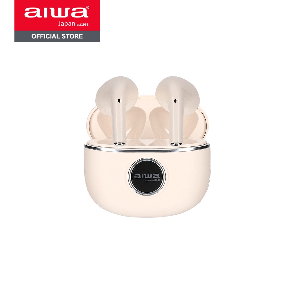 AIWA AT-X80V TWS Bluetooth Earphones หูฟังไร้สายแบบอินเอียร์ น้ำหนักเบา กันน้ำระดับ IPX5