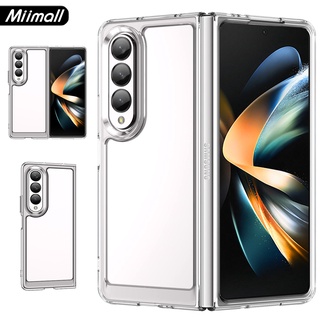 【Miimall For Fold 4 Case】เคสโทรศัพท์มือถือ TPU นิ่ม แบบใส กันกระแทก สําหรับ Samsung Galaxy Z Fold 4 Z Fold4 Samusung