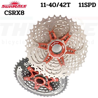 ร้านไทย เฟืองจักรยานเสือหมอบ SUNRACE RX8 11SPEED 11-40T 11-42T ตัว TOP