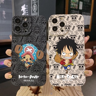 เคสโทรศัพท์มือถือ ขอบสี่เหลี่ยม ป้องกันเต็มเครื่อง ลาย One Piece Luffy Chopper สําหรับ Infinix Hot 12i 10S 11 10 Play 11S 10i Smart 6 HD X6511 X657B X6512 Note 12 G96