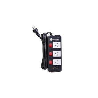 ส่งฟรี รางปลั๊กไฟ 3 ช่อง 3 สวิตซ์ BVC315USB 5M TOSHINO | TOSHINO | TIS315USB-5M โตชิโน โตชิโน มหกรรมรางปลั๊กไฟ รางปลั๊กไ