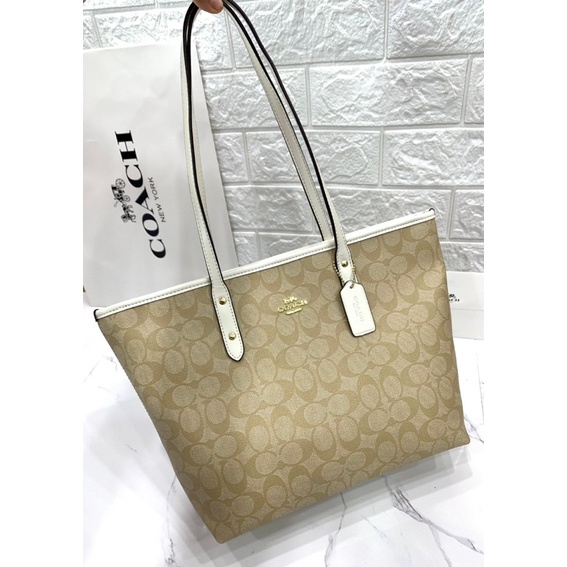 (à¹à¸à¹ ð¯%â¼)ð¥ð¥ COACH F58292 CITY ZIP TOTE IN SIGNATURE | Shopee Thailand