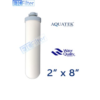 ไส้กรองน้ำเซรามิคขนาด 2 x 8 นิ้ว Aquatek ความละเอียด 0.3 ไมครอน สำหรับเครื่องกรอง Aquatek Pink