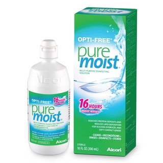 [ของแท้ มีหน้าร้าน] OPTI-FREE PURE MOIST 16 hours น้ำยาล้่างคอนแทคเลนส์ 300 ml