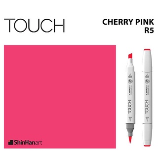 TOUCH TWIN BRUSH MARKER R5 (CHERRY PINK) / มาร์คเกอร์หัวพู่กัน-หัวตัดขนาดกลาง รหัส R5 (CHERRY PINK)