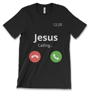 ขายดี!ขายดี เสื้อยืดลําลอง แขนสั้น พิมพ์ลาย JESUS Calling Accept Or Decline KCfmco31LDhbif89 สําหรับผู้ชายS-5XL