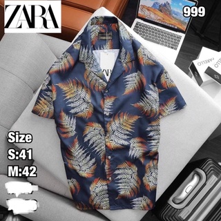 zara เสื้อเชิ้ตแขนสั้น