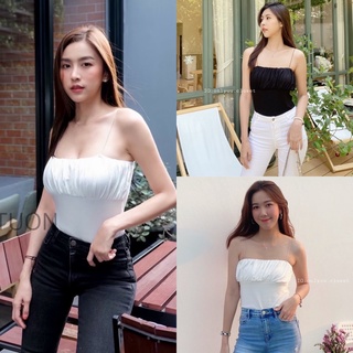 โล๊ะสต็อคลดราคา💥💥Babaza Top สายเดี่ยวดีเทลแต่งอกยับๆ