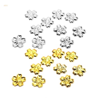 ARIN 100Pcs Cherry Flower Frame UV Resin Charm Filling Bezel Setting Cabochon Fillers