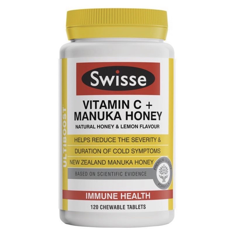 Swisse Ultiboost Vitamin C + Manuka Honey 120 Tablets(สินค้า pre-order)