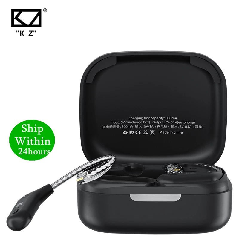 Kz AZ09 หูฟังไร้สายบลูทูธ 5.2 HIFI พร้อมเคสชาร์จ สําหรับหูฟัง KZ TRN CCA