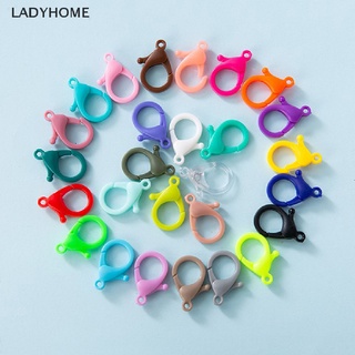 Ladyhome ตะขอก้ามปูพลาสติกแข็ง 35 มม. หลากสี 50 ชิ้น/ล็อต