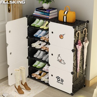 Allsking ตู้เก็บรองเท้า ชั้นวางรองเท้า Shoe rack ที่เก็บรองเท้า ที่วางรองเท้า ตู้รองเท้า ตู้วางรองเท้า ชั้นวาง